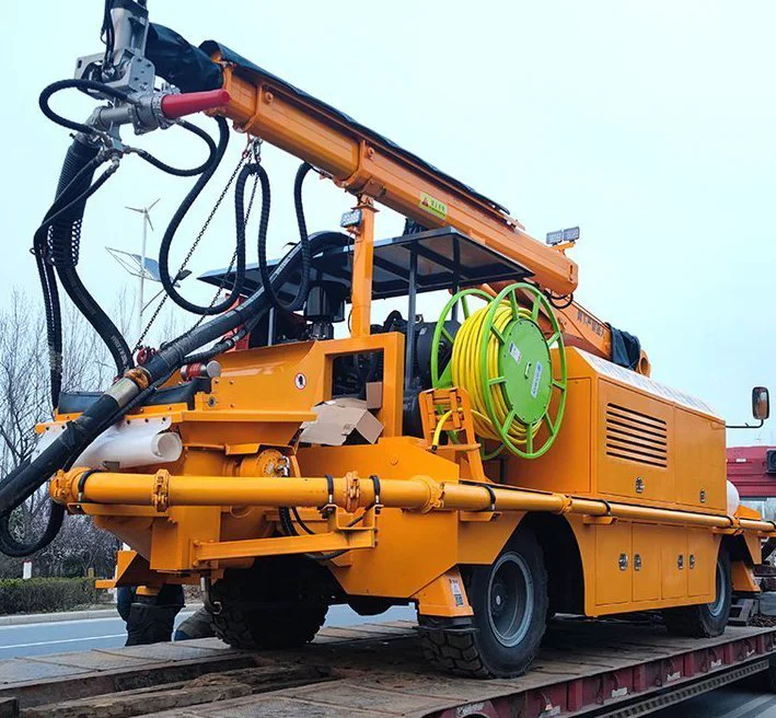 混凝土湿喷台车桥梁隧道工程液压湿喷机械手臂喷射矿用护坡喷浆机