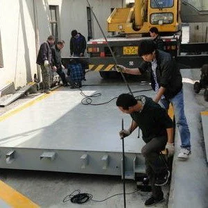 120吨出口式汽车衡 120t数字式地磅秤 3乘17米出口电子地秤