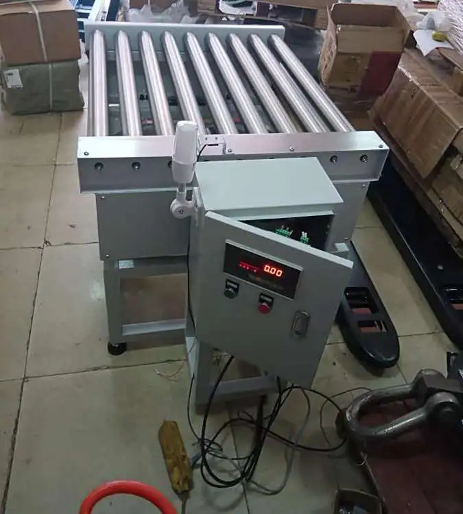 流水线自动传送检测称 产线检测产品滚筒电子秤 500kg输送报警秤