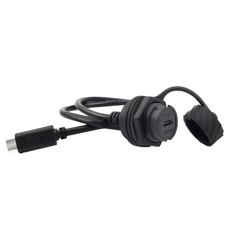 lshitech龙仕TYPE-C立插母座大电流防水USB快充连接器