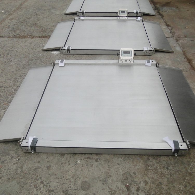 1×1米防爆电子地秤 汉衡10吨带RS485接口输出可打印带斜坡超低地磅