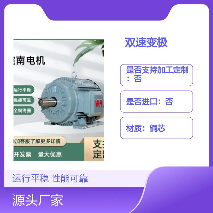 皖南电机YE5双速变极4/5.5KW机床电机 运行平稳