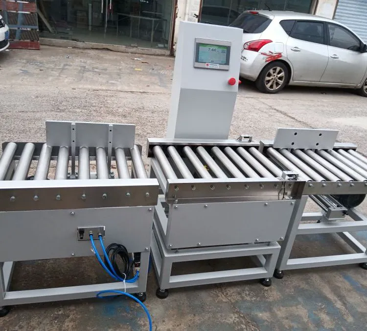 打印滚筒秤 10kg蔬菜分拣超重欠重上下限报警带RS232接口滚轴秤