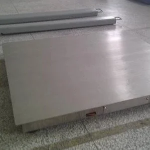 304不锈钢地磅3吨1*1米防水电子平台秤 食品厂称重防潮地秤