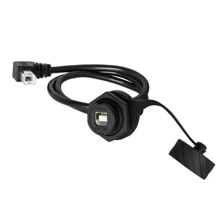 lshitech USB2.0直头对B公左弯头90度打印机硬盘盒