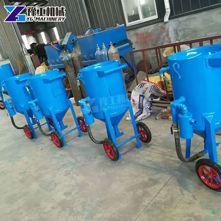 喷砂除锈机小型移动式喷砂罐船汽车钢结构除锈翻新高压环保打沙机