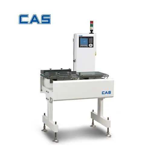 食品行业在线托辊分选电子秤 少装多装缺包重量检测秤 韩国CAS凯士