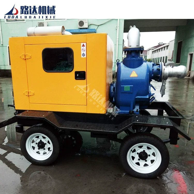 柴油防汛排水泵 8寸自吸大流量排污泵市政防洪排涝泵移动泵车