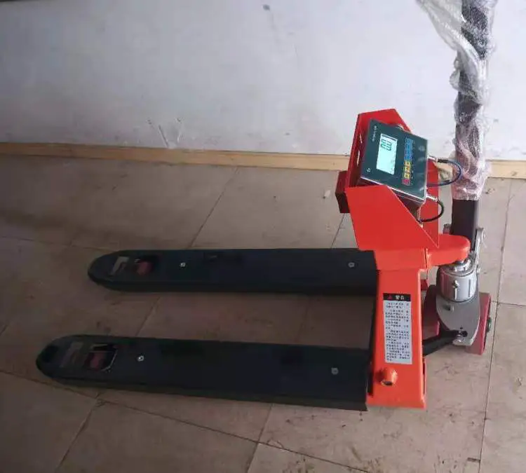 煤矿厂防爆电子叉车秤 1-3吨手动液压地牛秤 汉衡搬运秤