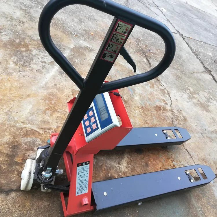 2吨带打印手拉叉车秤 2t液压车电子秤 汉衡两吨自动称重叉车