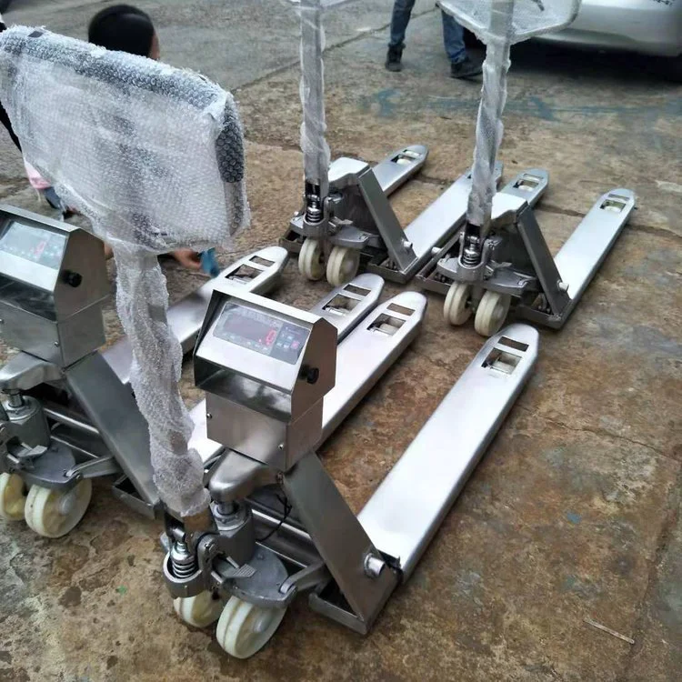 1-3吨不锈钢称重叉车，液压叉车电子秤，防水地牛称重搬运车