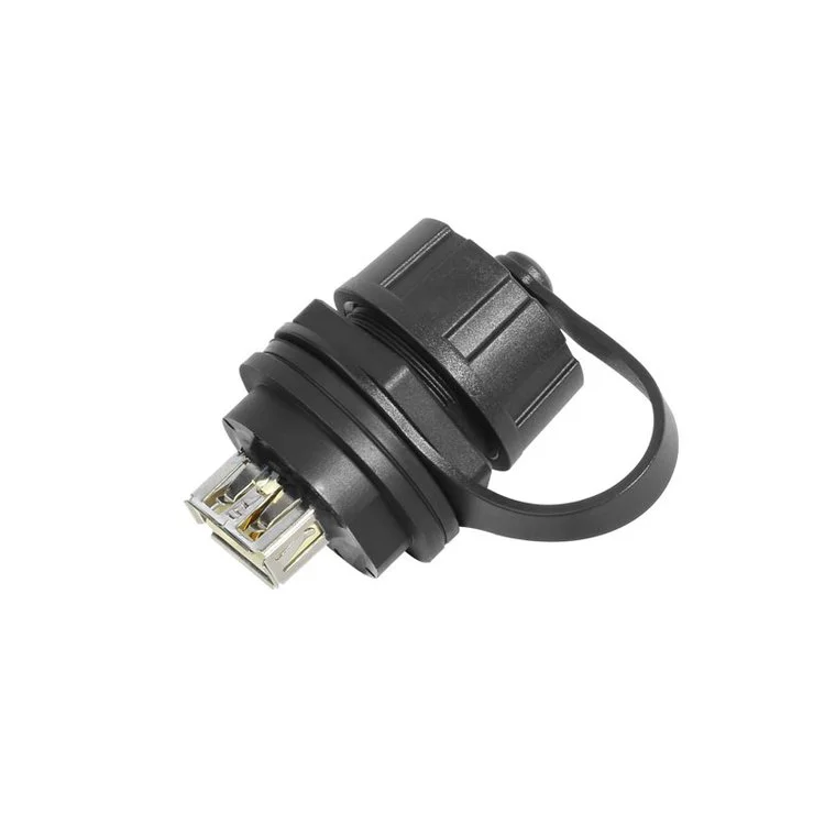 龙仕lshitech打印机口TYPE-B母座航空插头数据延长线 M20系列