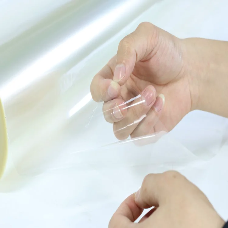 福起透明底PVC冷裱膜 100米哑面光面覆膜机专用 防尘防刮透明膜