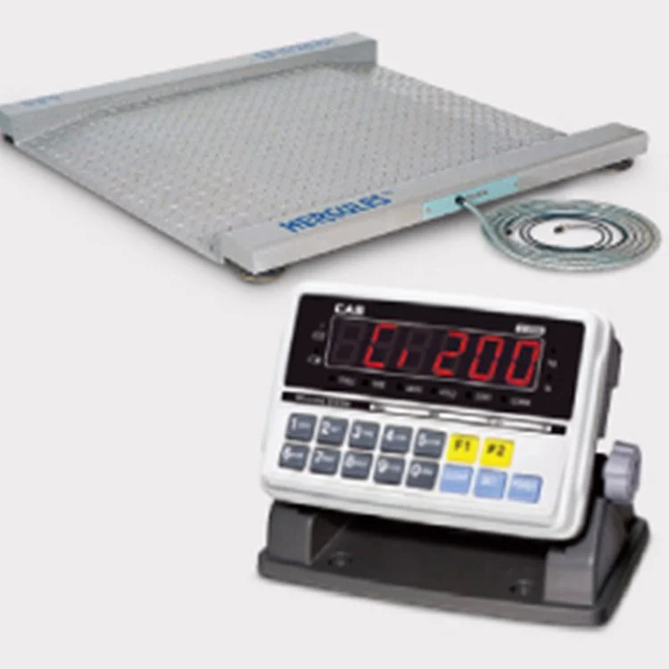 双层超低电子地磅 电子钢瓶缓冲秤 带斜坡小推车称重称 韩国凯士CAS