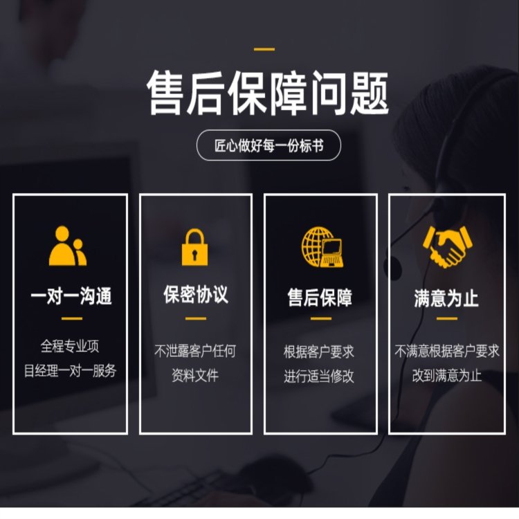 西安标书代做代写投服务类投标文件 小金标随时沟通满足需求