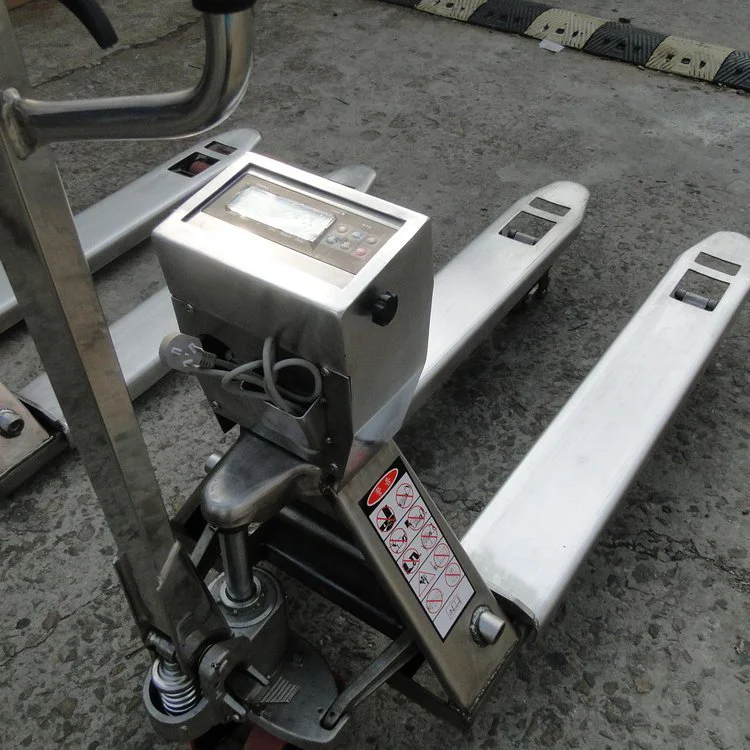 1.5吨不锈钢叉车秤 汉衡1.5t防水称重叉车 1500kg耐腐蚀地牛秤