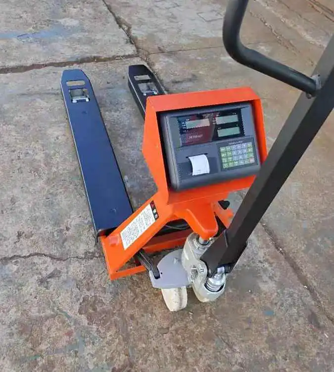 0~3吨手叉车 货场搬运防爆连wifi带蓝牙打印手推液压叉车秤