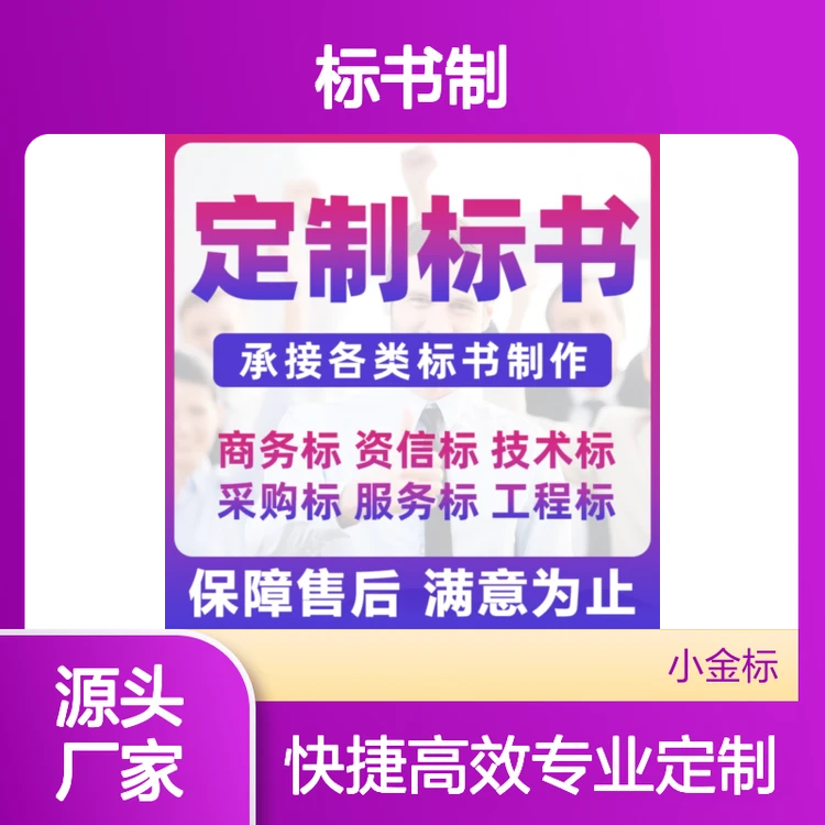 小金标标书制作专家 承接各类标书定制 高中标率一站式服务