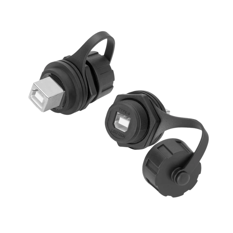 龙仕LSHITECH TYPE-B打印机口方形USB航空插头