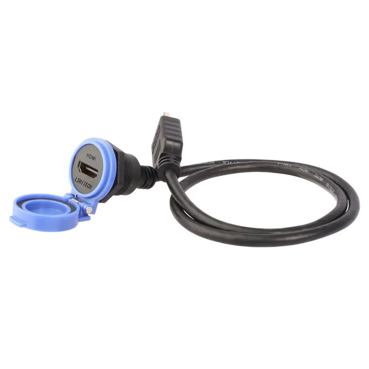 LSHITECH高清数据连接器HDMI防水工业插头 支持4K 2.0版本