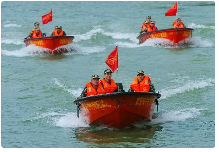 厂家应急产品玻璃钢冲锋舟 救援防汛双层救援艇 救护舟