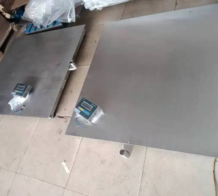 5吨不锈钢地磅 食品厂洁净区用带RS485接口输出打印平台秤1*2米