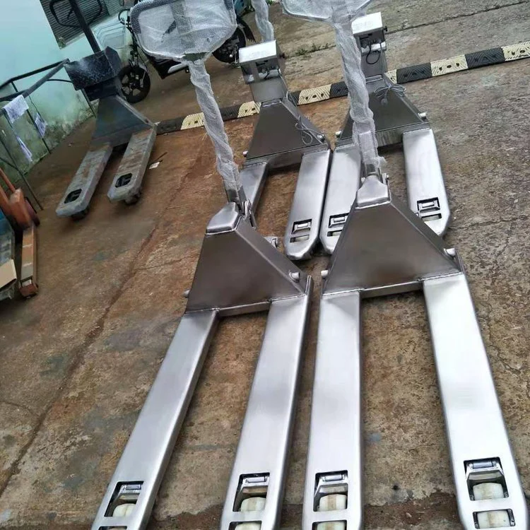 全304防水防腐1.5吨拖车秤 1.5t不锈钢地牛电子秤 移动式液压车称