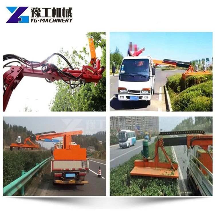 高速公路灌木修剪车边坡园林绿化带伸缩臂修剪机车载绿篱修剪设备