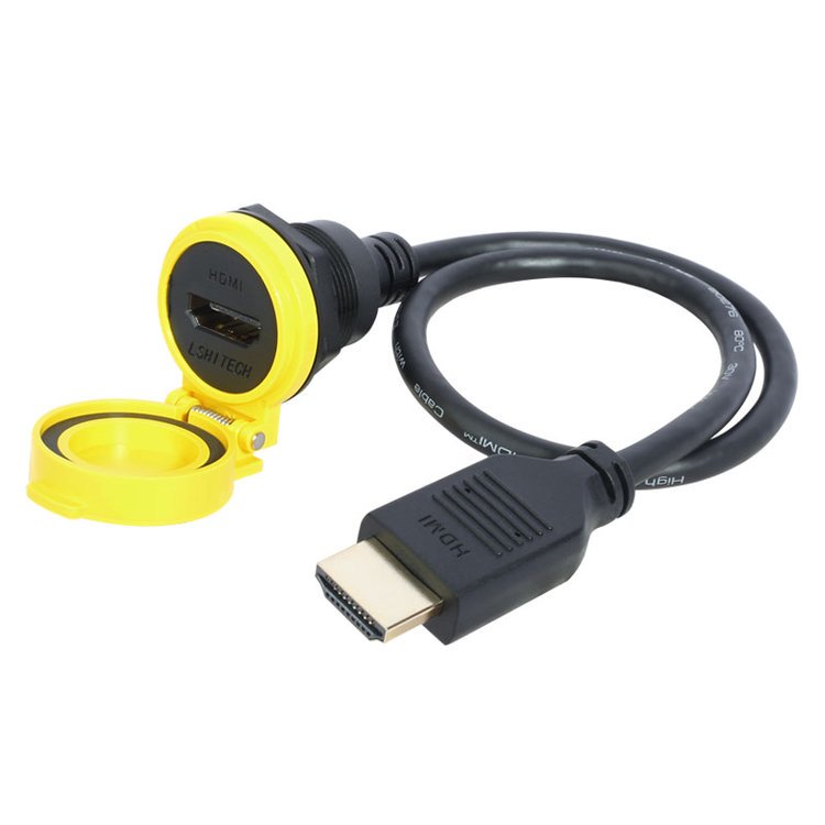 LSHITECH龙仕4K高清HDMI 焊接连接器 工业数据视频传输
