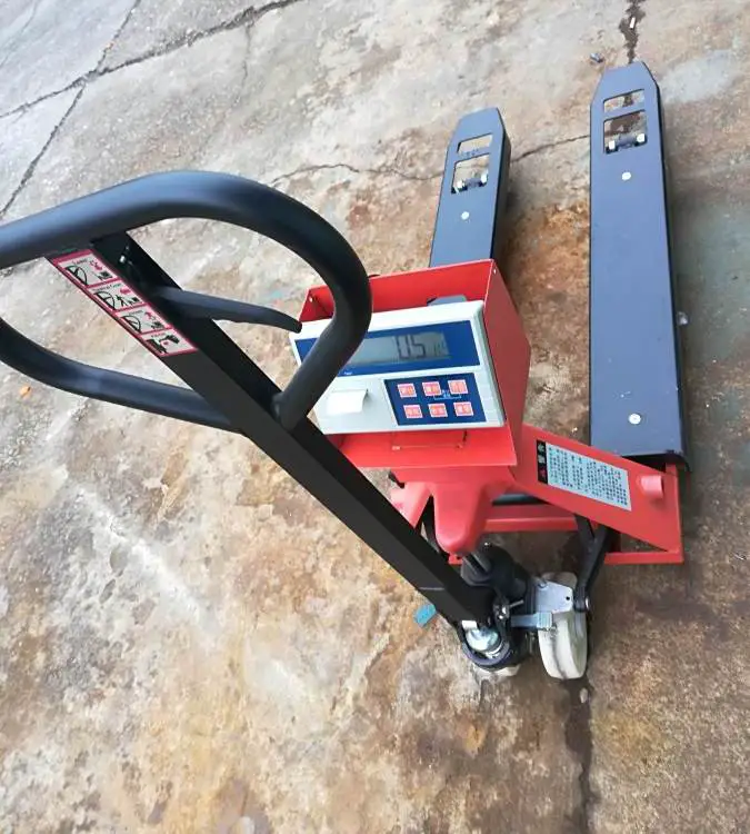 工厂用称重搬运一体电子叉车秤 1000kg液压地牛称 移动式叉车地磅