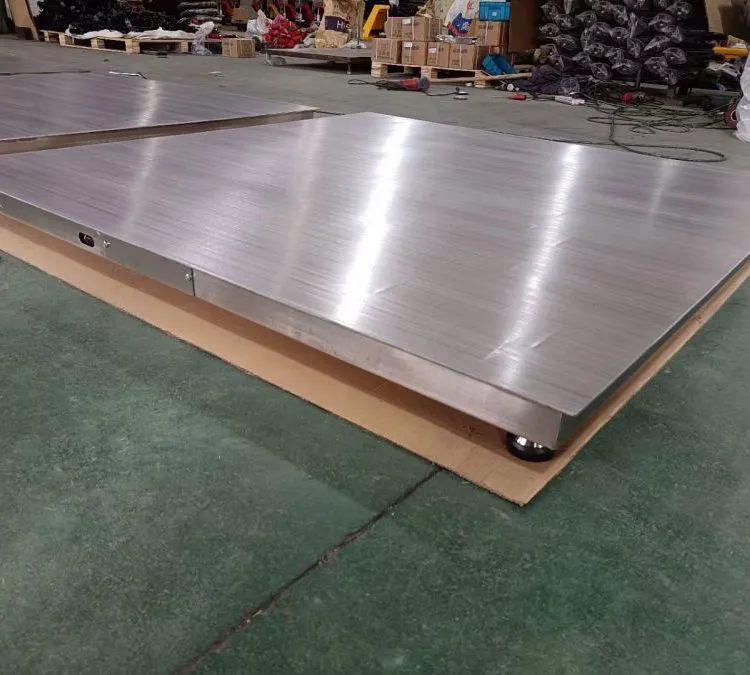 3吨不锈钢地磅 药厂用开关量输出控制打印带RS232接口地磅秤