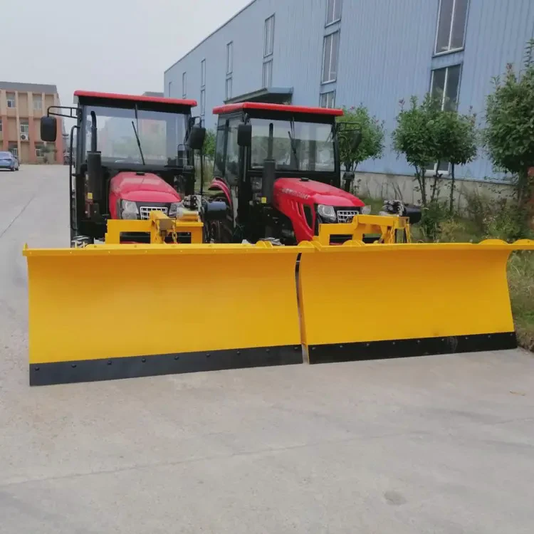 汽车拖拉机加装推雪铲 定制1-3.5米 高速公路车载除雪滚刷 自带动力