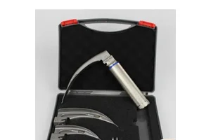 永乐品牌德国产不锈钢困难带弯钩光纤麻醉咽喉镜