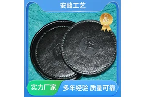 精美环保防滑隔热小餐垫 皮革恒温圆形杯垫套装 生产定制 安峰工艺