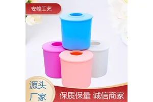 安峰工艺 磨砂欧式抽纸盒 新款圆筒式纸巾筒 生产批发