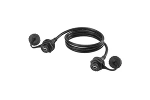 龙仕USB防水连接器双头母座工业机器人安装IP67带屏蔽