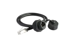 龙仕lshitech RJ45防水连接器 百兆 新能源设备 稳定网络传输