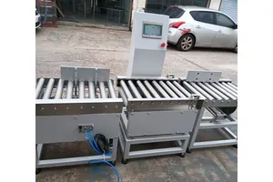 打印滚筒秤 10kg蔬菜分拣超重欠重上下限报警带RS232接口滚轴秤