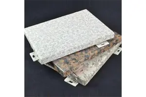 氟碳喷涂仿石材铝单板 耐冷热性能好 铝合金材质可回收再利用