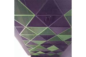铝合金菱形网格板 施工便捷 色泽鲜艳 色彩稳定
