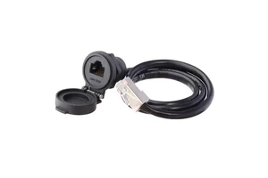 LSHITECH龙仕 航空插头 百兆RJ45 两头母座防水连接器