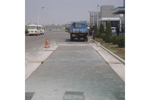 四节秤体100吨汽车地磅尺寸定制 加厚面板100t出口式电子汽车衡