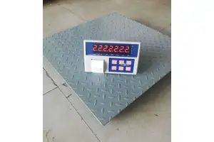 2吨打印电子地秤 1×1.2米2t加厚面板平台磅秤 汉衡2吨称重地磅