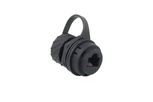 龙仕LSHITECH 工业网口连接器 百兆网口 RJ45直通母座 两头插