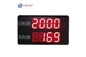 中盈环球出口型仓库输送线自动智能计数器系统英文操作面板