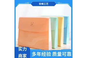 安峰工艺 塑料按扣档案袋 学生试卷整理pp文件夹 专业定制logo