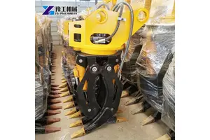 液压双缸抓木器360度旋转夹木机挖掘机夹子抓铁器抓石器固定重力