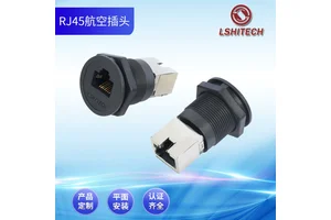 lshitech龙仕 D型 圆形M22孔 RJ45数据 航空母座 防水连接器