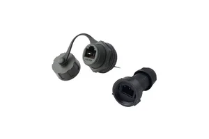 LSHITECH龙仕 RJ45网线信号防水连接器 设备数控机床面板安装