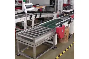 200kg滚筒秤 流水线整箱产品分拣上下限报警带开关量输出滚轴秤